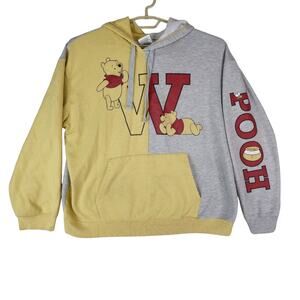 Disney Winnie The Pooh Bear Hoodie Juniors XXXL 21 Colorblocked Graphic